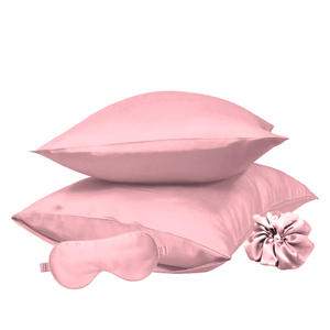 Affordable Sustainable Silk Pillowcase And Eye Mask And Hair Scrunchies Set